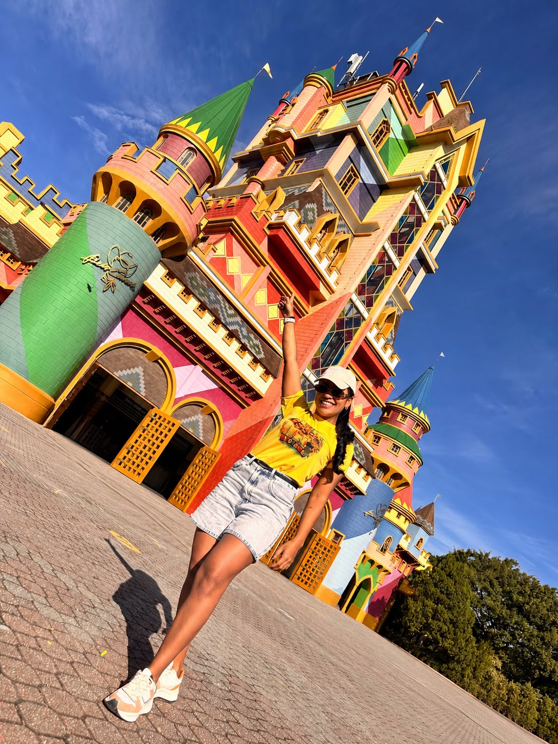 Luana Oliveira com a família no parque
